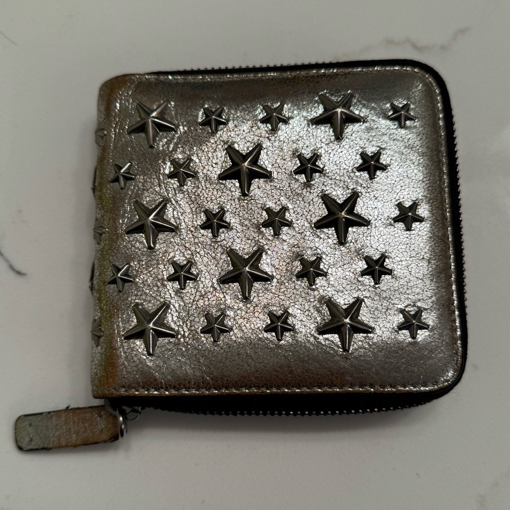 ❤️Jimmy Choo Metallic Star Studded Wallet